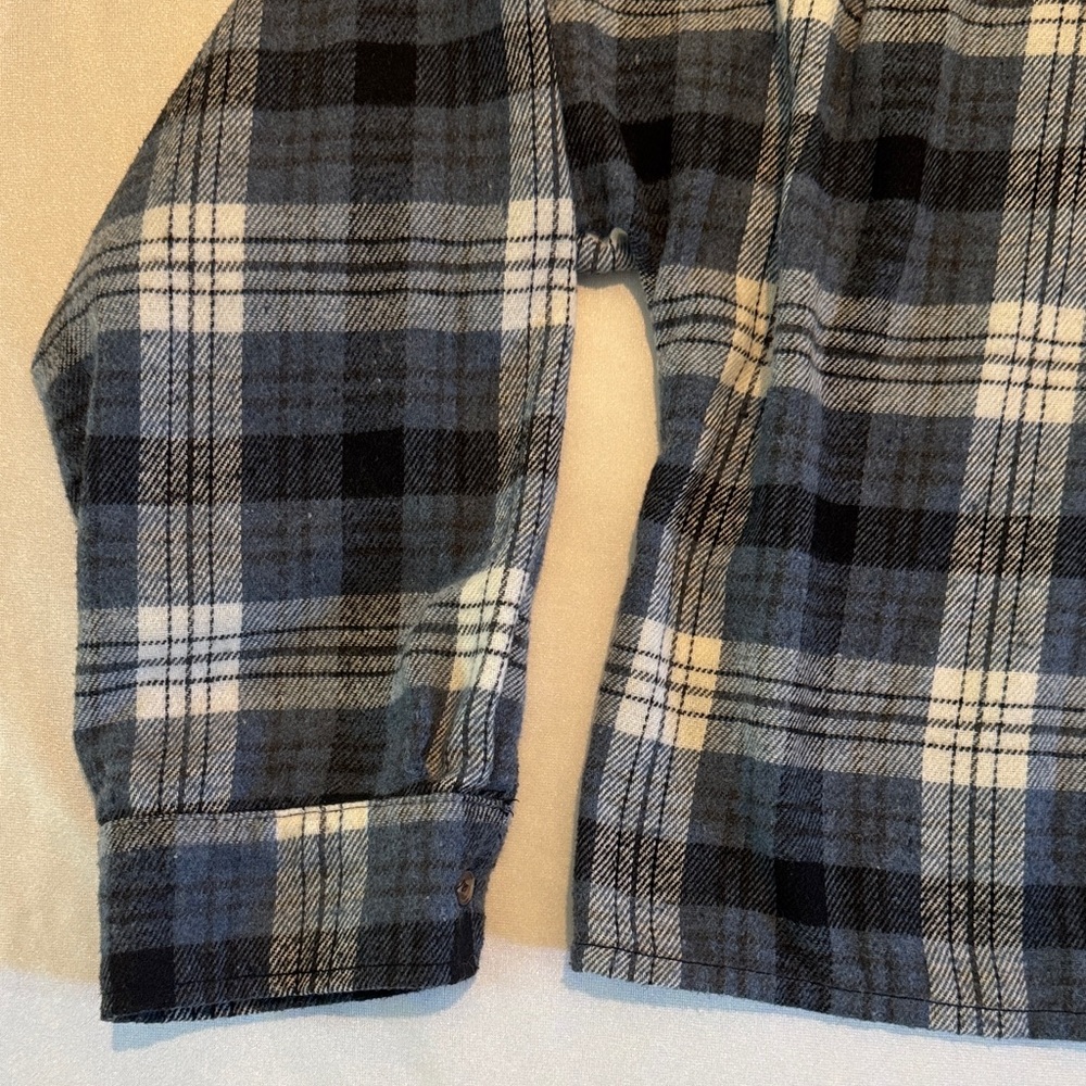 Ci Sono Women’s Flannel Blue and White Plaid Shirt XL - Picture 7 of 8